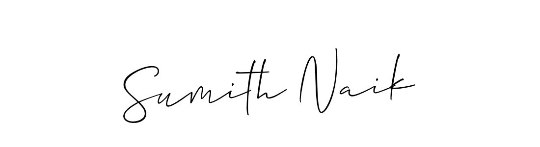 Create a beautiful signature design for name Sumith Naik. With this signature (Allison_Script) fonts, you can make a handwritten signature for free. Sumith Naik signature style 2 images and pictures png