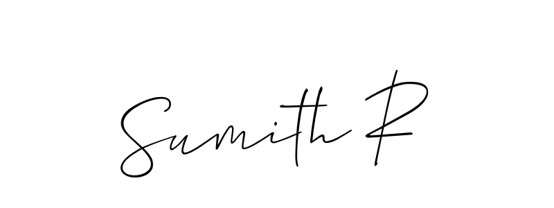 Use a signature maker to create a handwritten signature online. With this signature software, you can design (Allison_Script) your own signature for name Sumith R. Sumith R signature style 2 images and pictures png