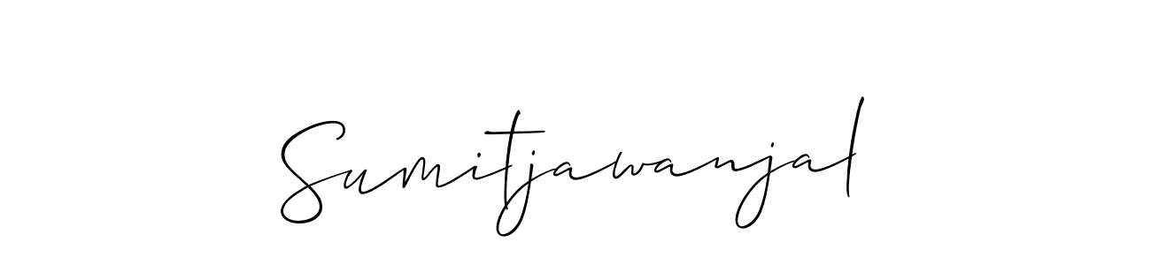 How to make Sumitjawanjal signature? Allison_Script is a professional autograph style. Create handwritten signature for Sumitjawanjal name. Sumitjawanjal signature style 2 images and pictures png