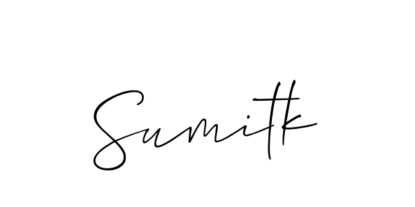 How to Draw Sumitk signature style? Allison_Script is a latest design signature styles for name Sumitk. Sumitk signature style 2 images and pictures png