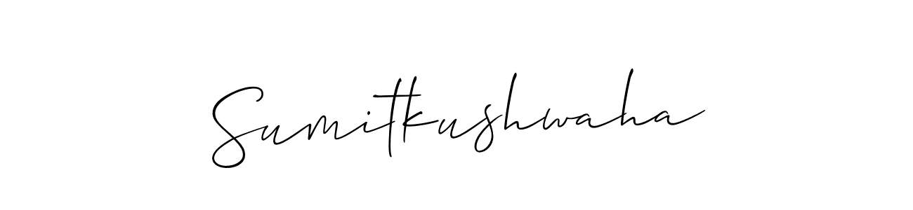 The best way (Allison_Script) to make a short signature is to pick only two or three words in your name. The name Sumitkushwaha include a total of six letters. For converting this name. Sumitkushwaha signature style 2 images and pictures png