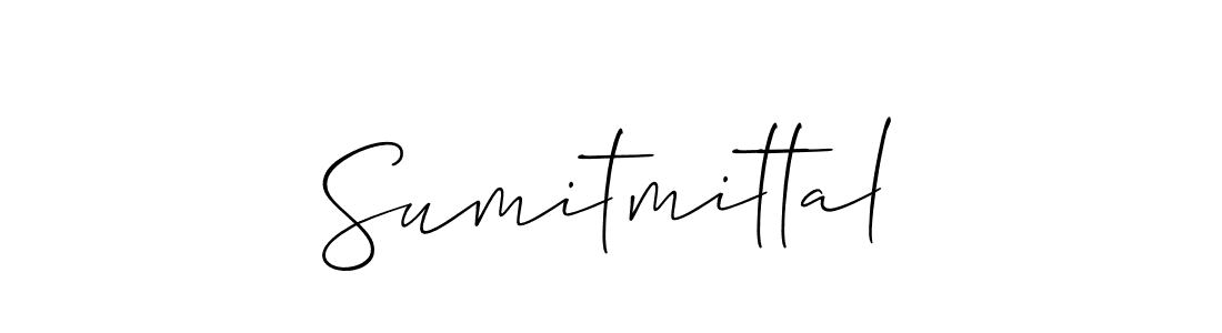 Design your own signature with our free online signature maker. With this signature software, you can create a handwritten (Allison_Script) signature for name Sumitmittal. Sumitmittal signature style 2 images and pictures png