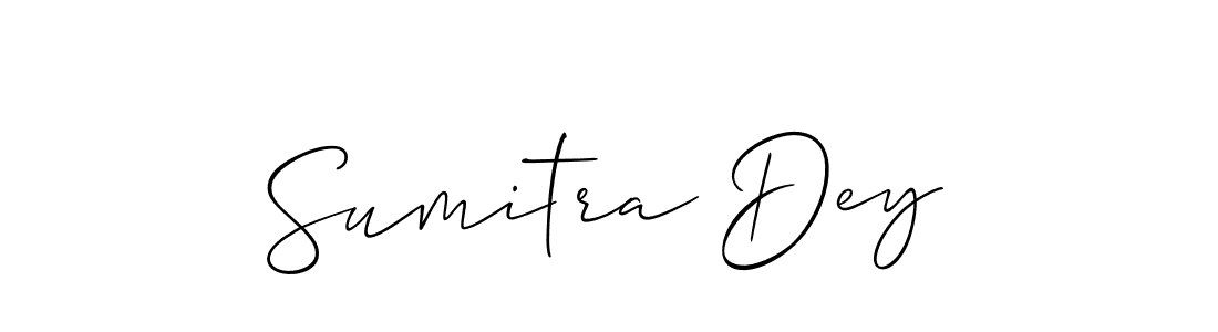 It looks lik you need a new signature style for name Sumitra Dey. Design unique handwritten (Allison_Script) signature with our free signature maker in just a few clicks. Sumitra Dey signature style 2 images and pictures png