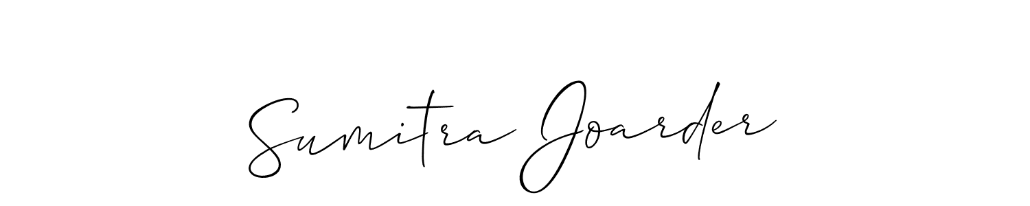 Sumitra Joarder stylish signature style. Best Handwritten Sign (Allison_Script) for my name. Handwritten Signature Collection Ideas for my name Sumitra Joarder. Sumitra Joarder signature style 2 images and pictures png