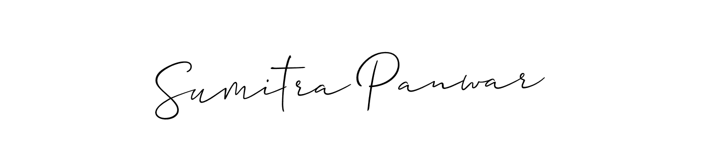 You should practise on your own different ways (Allison_Script) to write your name (Sumitra Panwar) in signature. don't let someone else do it for you. Sumitra Panwar signature style 2 images and pictures png