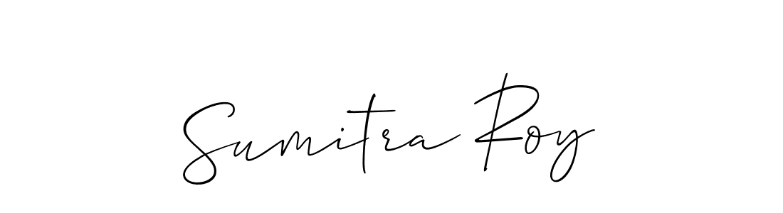 Make a beautiful signature design for name Sumitra Roy. With this signature (Allison_Script) style, you can create a handwritten signature for free. Sumitra Roy signature style 2 images and pictures png