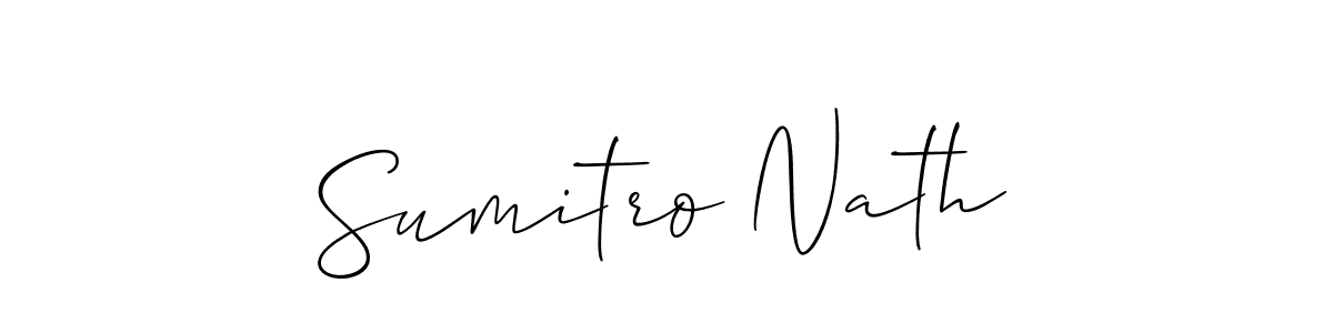 How to make Sumitro Nath name signature. Use Allison_Script style for creating short signs online. This is the latest handwritten sign. Sumitro Nath signature style 2 images and pictures png