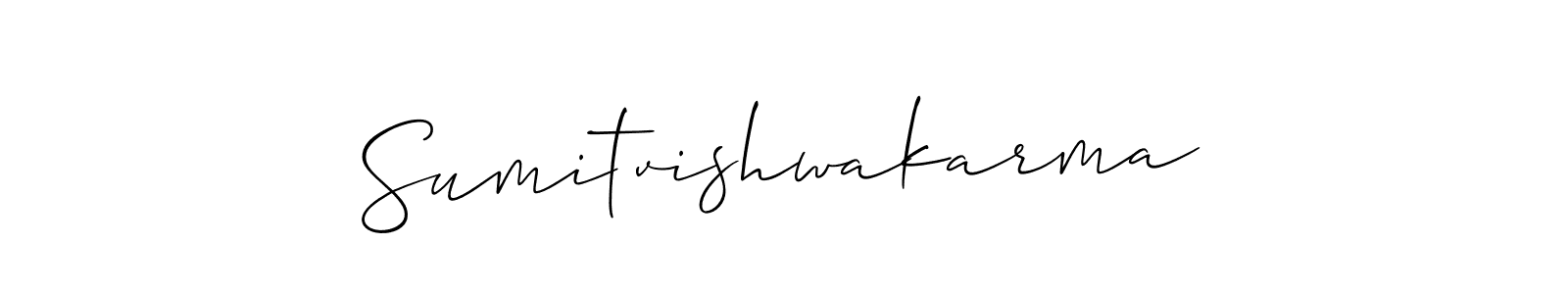 Make a short Sumitvishwakarma signature style. Manage your documents anywhere anytime using Allison_Script. Create and add eSignatures, submit forms, share and send files easily. Sumitvishwakarma signature style 2 images and pictures png