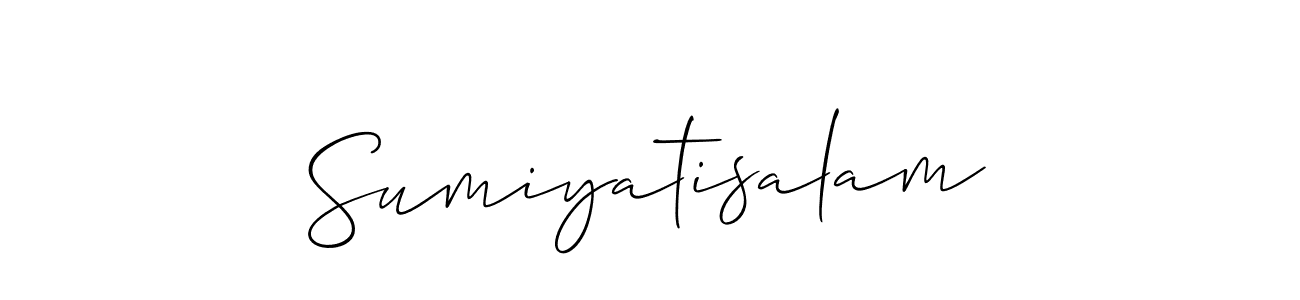 How to Draw Sumiyatisalam signature style? Allison_Script is a latest design signature styles for name Sumiyatisalam. Sumiyatisalam signature style 2 images and pictures png