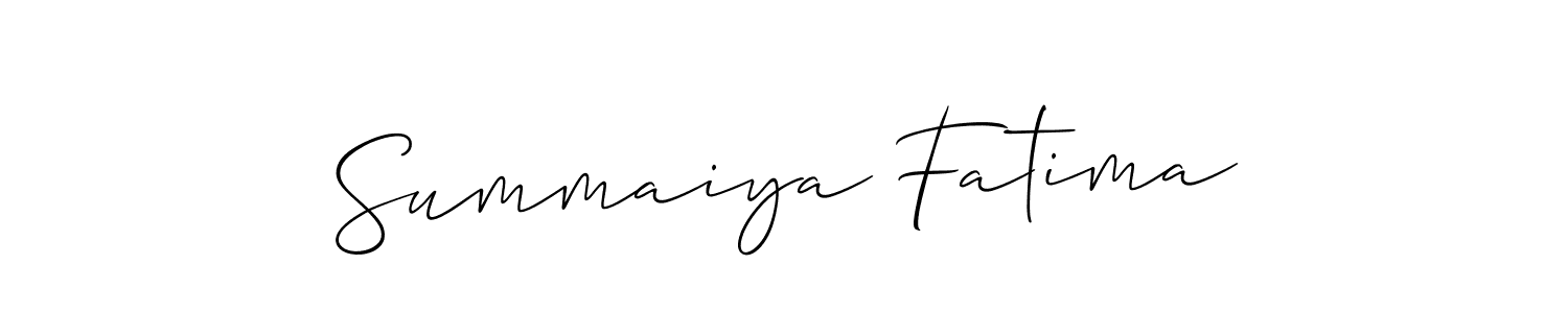 Summaiya Fatima stylish signature style. Best Handwritten Sign (Allison_Script) for my name. Handwritten Signature Collection Ideas for my name Summaiya Fatima. Summaiya Fatima signature style 2 images and pictures png