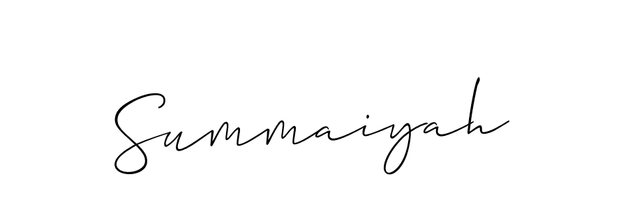 How to make Summaiyah signature? Allison_Script is a professional autograph style. Create handwritten signature for Summaiyah name. Summaiyah signature style 2 images and pictures png