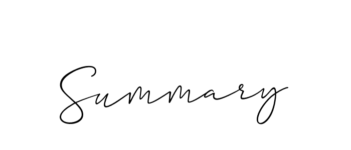 Summary stylish signature style. Best Handwritten Sign (Allison_Script) for my name. Handwritten Signature Collection Ideas for my name Summary. Summary signature style 2 images and pictures png