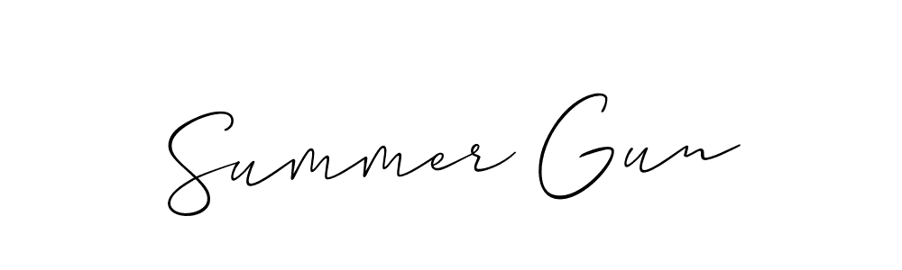 Allison_Script is a professional signature style that is perfect for those who want to add a touch of class to their signature. It is also a great choice for those who want to make their signature more unique. Get Summer Gun name to fancy signature for free. Summer Gun signature style 2 images and pictures png