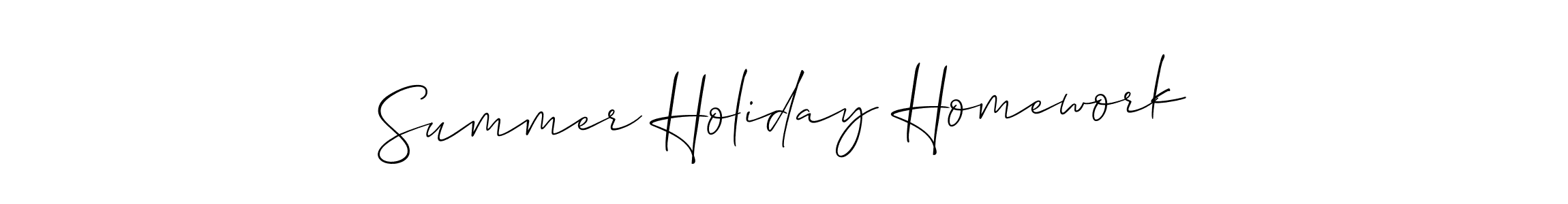 How to Draw Summer Holiday Homework signature style? Allison_Script is a latest design signature styles for name Summer Holiday Homework. Summer Holiday Homework signature style 2 images and pictures png