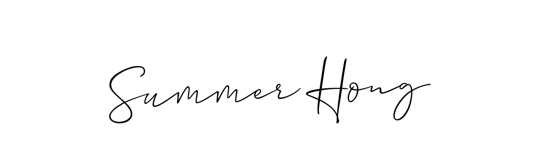 Similarly Allison_Script is the best handwritten signature design. Signature creator online .You can use it as an online autograph creator for name Summer Hong. Summer Hong signature style 2 images and pictures png