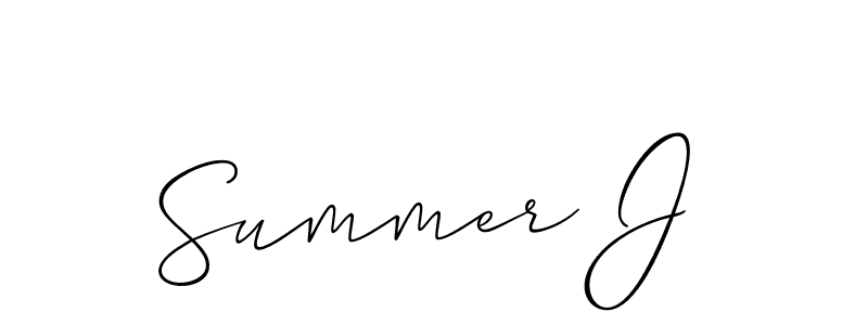 Make a beautiful signature design for name Summer J. With this signature (Allison_Script) style, you can create a handwritten signature for free. Summer J signature style 2 images and pictures png