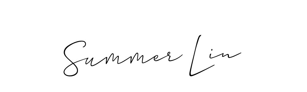 The best way (Allison_Script) to make a short signature is to pick only two or three words in your name. The name Summer Lin include a total of six letters. For converting this name. Summer Lin signature style 2 images and pictures png