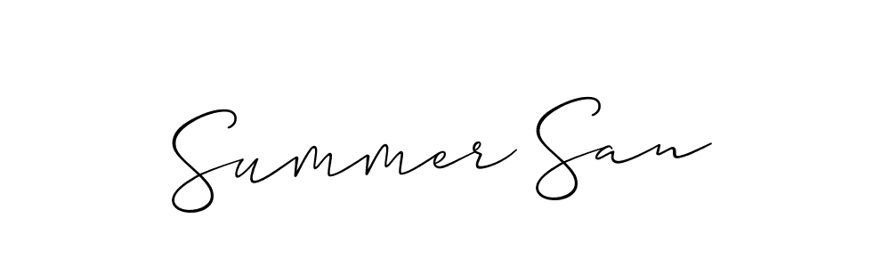 Summer San stylish signature style. Best Handwritten Sign (Allison_Script) for my name. Handwritten Signature Collection Ideas for my name Summer San. Summer San signature style 2 images and pictures png