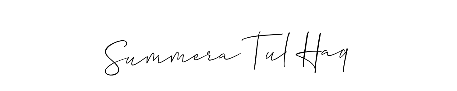if you are searching for the best signature style for your name Summera Tul Haq. so please give up your signature search. here we have designed multiple signature styles  using Allison_Script. Summera Tul Haq signature style 2 images and pictures png