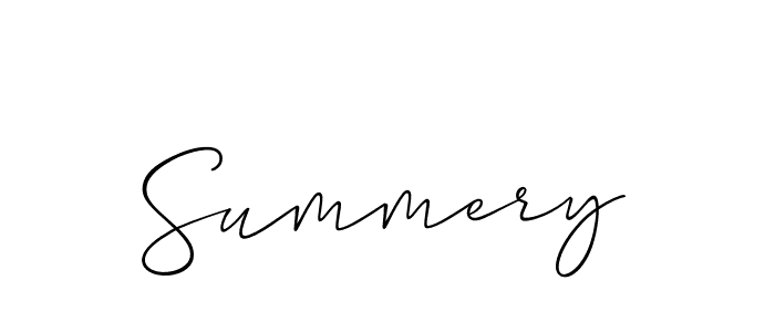 How to make Summery name signature. Use Allison_Script style for creating short signs online. This is the latest handwritten sign. Summery signature style 2 images and pictures png