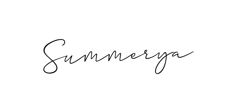 if you are searching for the best signature style for your name Summerya. so please give up your signature search. here we have designed multiple signature styles  using Allison_Script. Summerya signature style 2 images and pictures png