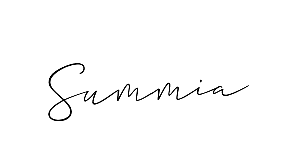 Allison_Script is a professional signature style that is perfect for those who want to add a touch of class to their signature. It is also a great choice for those who want to make their signature more unique. Get Summia name to fancy signature for free. Summia signature style 2 images and pictures png