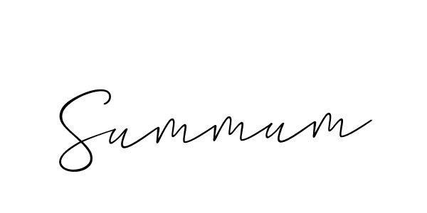 Also we have Summum name is the best signature style. Create professional handwritten signature collection using Allison_Script autograph style. Summum signature style 2 images and pictures png