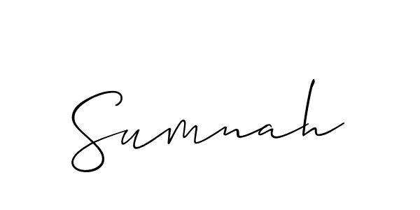 Also we have Sumnah name is the best signature style. Create professional handwritten signature collection using Allison_Script autograph style. Sumnah signature style 2 images and pictures png