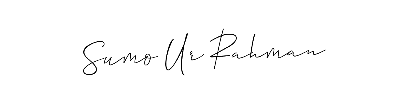 Make a beautiful signature design for name Sumo Ur Rahman. With this signature (Allison_Script) style, you can create a handwritten signature for free. Sumo Ur Rahman signature style 2 images and pictures png