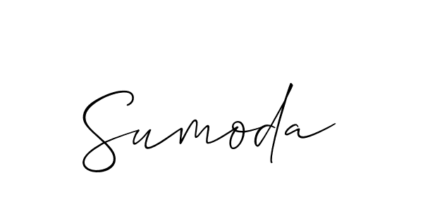 Create a beautiful signature design for name Sumoda. With this signature (Allison_Script) fonts, you can make a handwritten signature for free. Sumoda signature style 2 images and pictures png