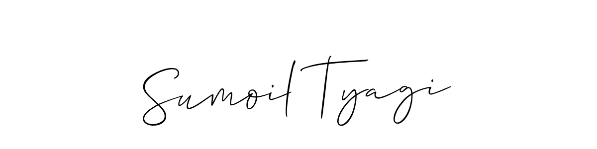 This is the best signature style for the Sumoil Tyagi name. Also you like these signature font (Allison_Script). Mix name signature. Sumoil Tyagi signature style 2 images and pictures png
