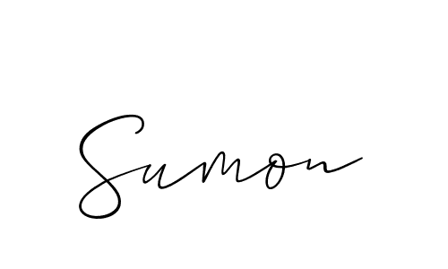 Best and Professional Signature Style for Sumon. Allison_Script Best Signature Style Collection. Sumon signature style 2 images and pictures png