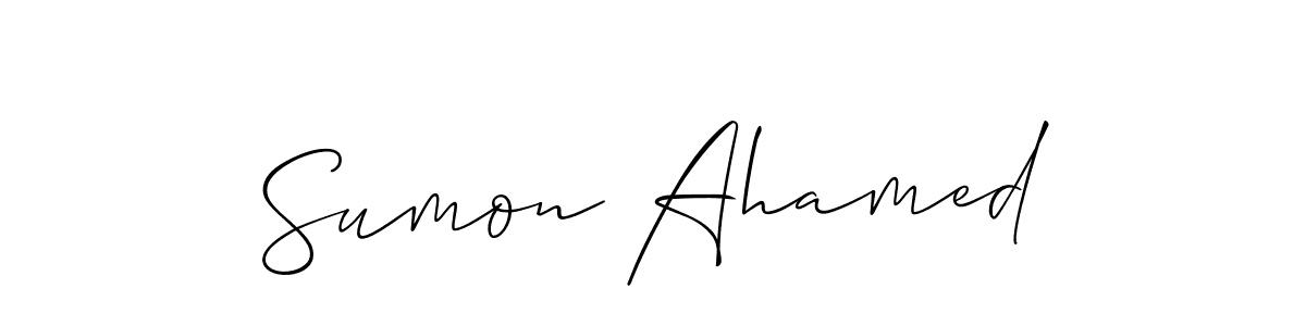 Create a beautiful signature design for name Sumon Ahamed. With this signature (Allison_Script) fonts, you can make a handwritten signature for free. Sumon Ahamed signature style 2 images and pictures png
