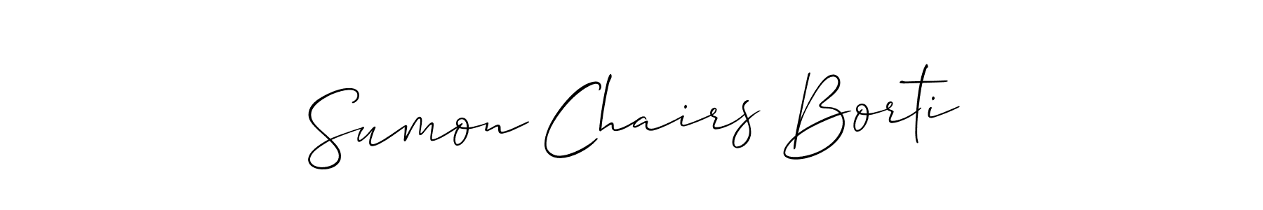 Check out images of Autograph of Sumon Chairs Borti name. Actor Sumon Chairs Borti Signature Style. Allison_Script is a professional sign style online. Sumon Chairs Borti signature style 2 images and pictures png