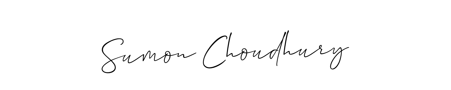 The best way (Allison_Script) to make a short signature is to pick only two or three words in your name. The name Sumon Choudhury include a total of six letters. For converting this name. Sumon Choudhury signature style 2 images and pictures png