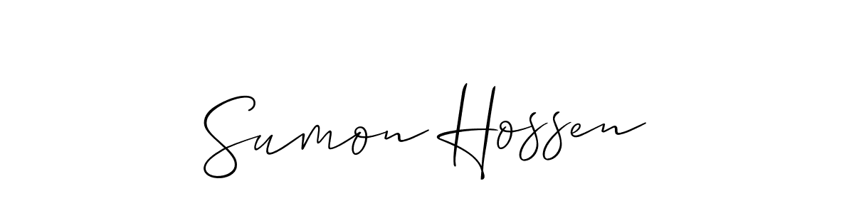 You can use this online signature creator to create a handwritten signature for the name Sumon Hossen. This is the best online autograph maker. Sumon Hossen signature style 2 images and pictures png