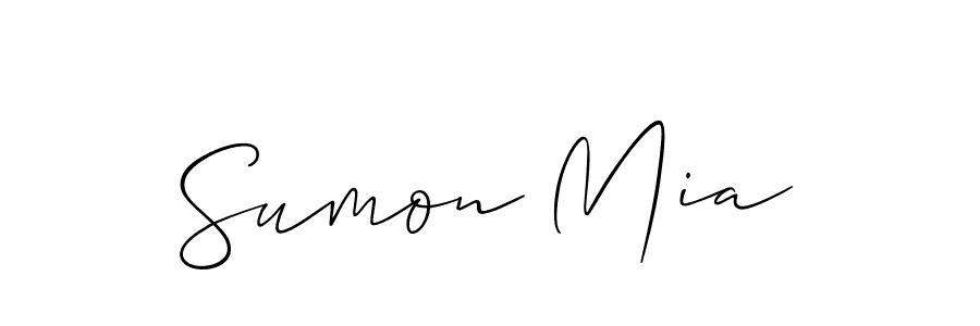 Create a beautiful signature design for name Sumon Mia. With this signature (Allison_Script) fonts, you can make a handwritten signature for free. Sumon Mia signature style 2 images and pictures png