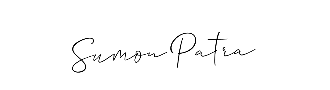 Similarly Allison_Script is the best handwritten signature design. Signature creator online .You can use it as an online autograph creator for name Sumon Patra. Sumon Patra signature style 2 images and pictures png
