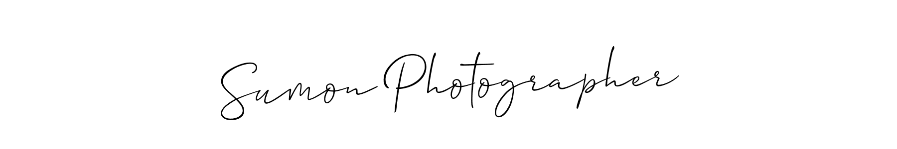 Also You can easily find your signature by using the search form. We will create Sumon Photographer name handwritten signature images for you free of cost using Allison_Script sign style. Sumon Photographer signature style 2 images and pictures png