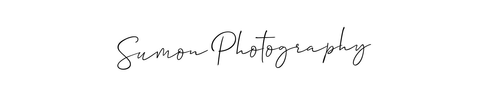 You should practise on your own different ways (Allison_Script) to write your name (Sumon Photography) in signature. don't let someone else do it for you. Sumon Photography signature style 2 images and pictures png