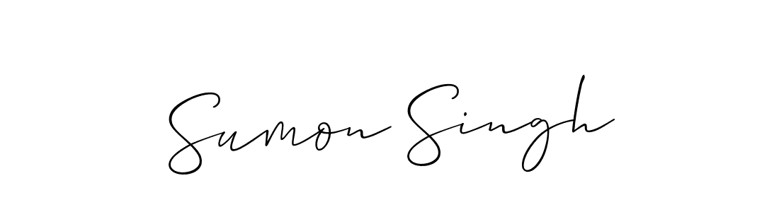 How to Draw Sumon Singh signature style? Allison_Script is a latest design signature styles for name Sumon Singh. Sumon Singh signature style 2 images and pictures png