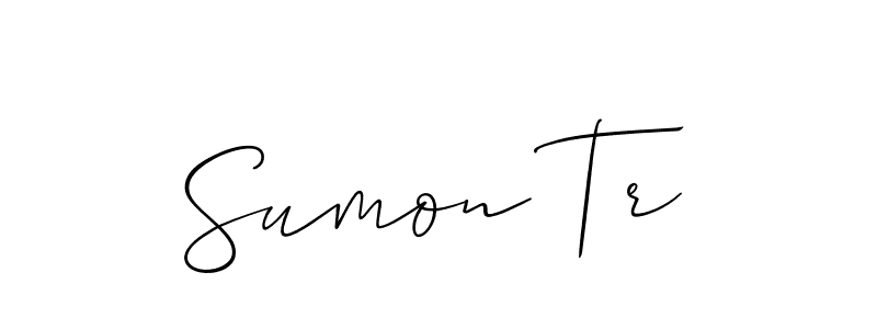 Also You can easily find your signature by using the search form. We will create Sumon Tr name handwritten signature images for you free of cost using Allison_Script sign style. Sumon Tr signature style 2 images and pictures png