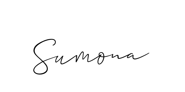 Best and Professional Signature Style for Sumona. Allison_Script Best Signature Style Collection. Sumona signature style 2 images and pictures png