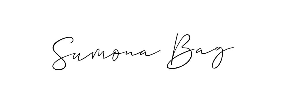 How to make Sumona Bag name signature. Use Allison_Script style for creating short signs online. This is the latest handwritten sign. Sumona Bag signature style 2 images and pictures png