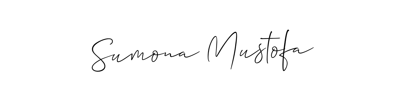 Design your own signature with our free online signature maker. With this signature software, you can create a handwritten (Allison_Script) signature for name Sumona Mustofa. Sumona Mustofa signature style 2 images and pictures png