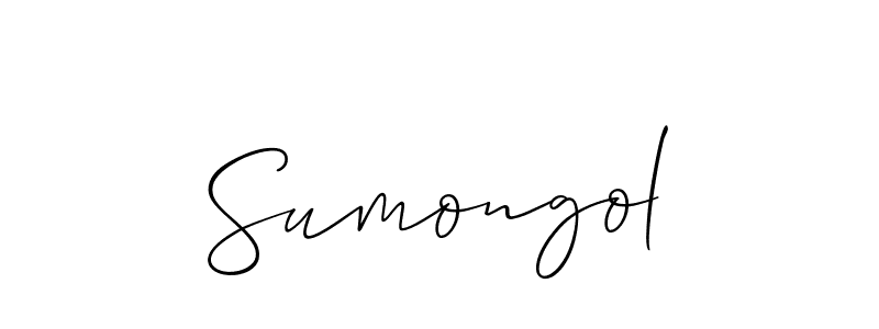 How to make Sumongol signature? Allison_Script is a professional autograph style. Create handwritten signature for Sumongol name. Sumongol signature style 2 images and pictures png