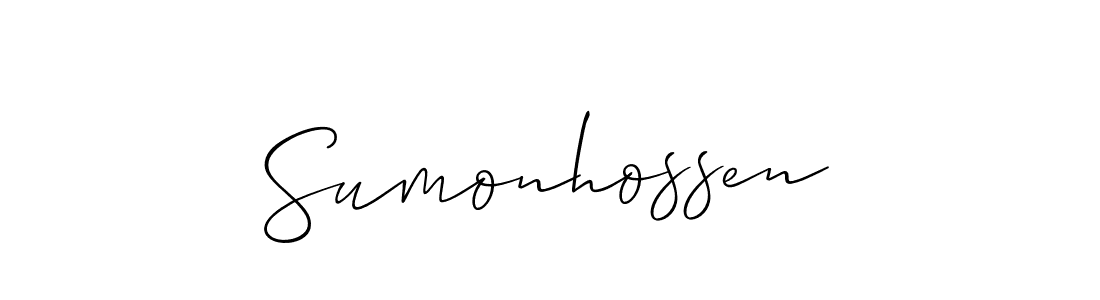 How to make Sumonhossen name signature. Use Allison_Script style for creating short signs online. This is the latest handwritten sign. Sumonhossen signature style 2 images and pictures png