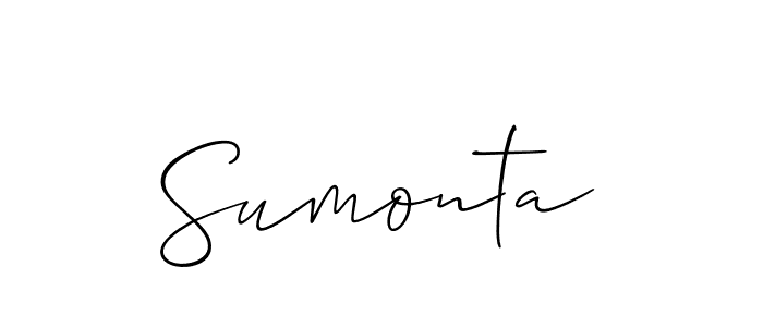 How to make Sumonta name signature. Use Allison_Script style for creating short signs online. This is the latest handwritten sign. Sumonta signature style 2 images and pictures png