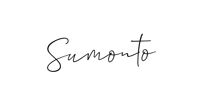 Use a signature maker to create a handwritten signature online. With this signature software, you can design (Allison_Script) your own signature for name Sumonto. Sumonto signature style 2 images and pictures png