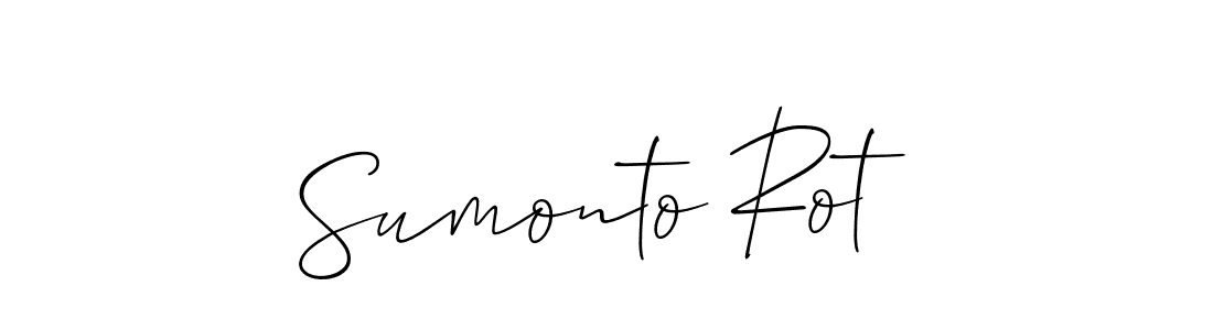 Use a signature maker to create a handwritten signature online. With this signature software, you can design (Allison_Script) your own signature for name Sumonto Rot. Sumonto Rot signature style 2 images and pictures png